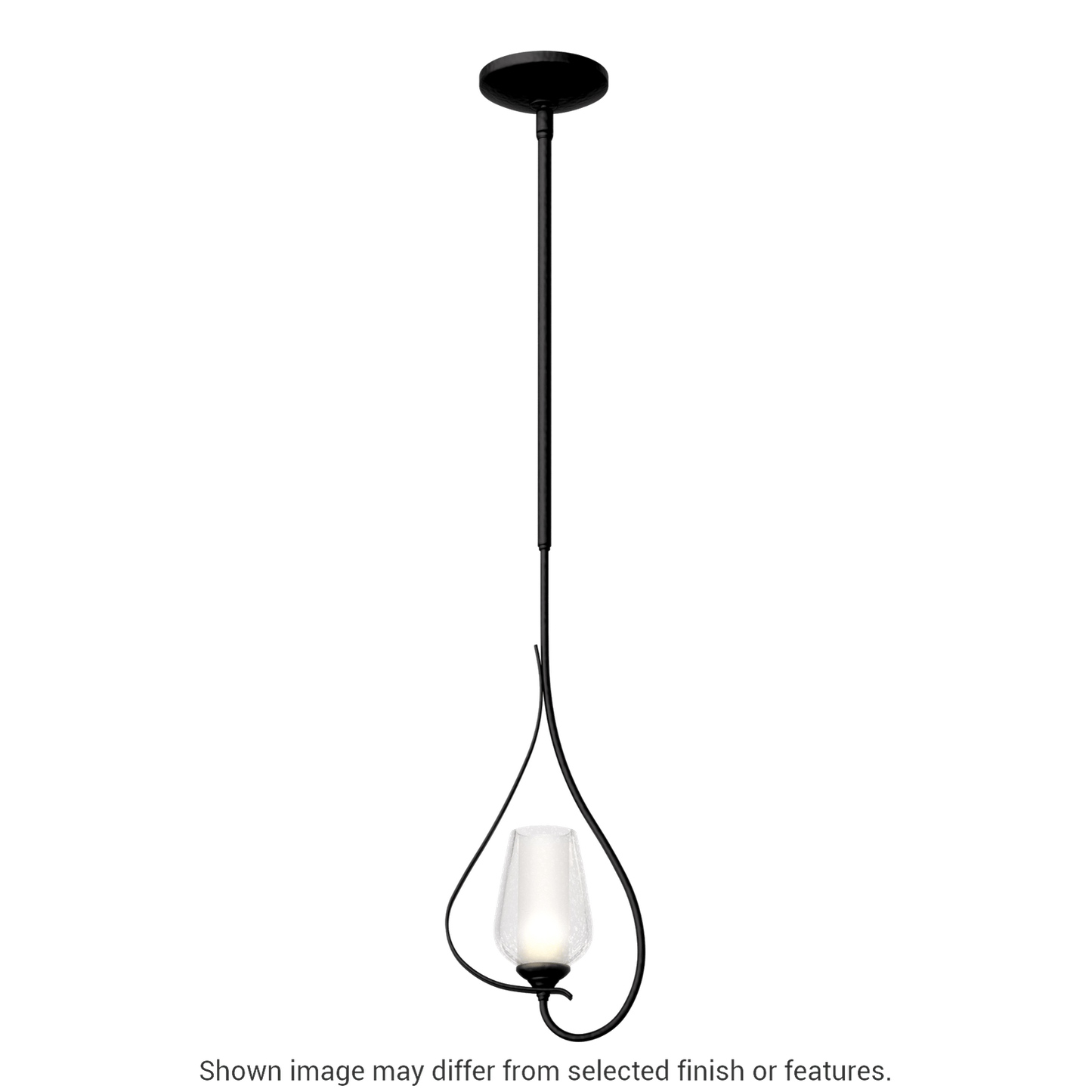 Flora Up Light Mini Pendant - White - Opal and Seeded Glass by Hubbardton Forge