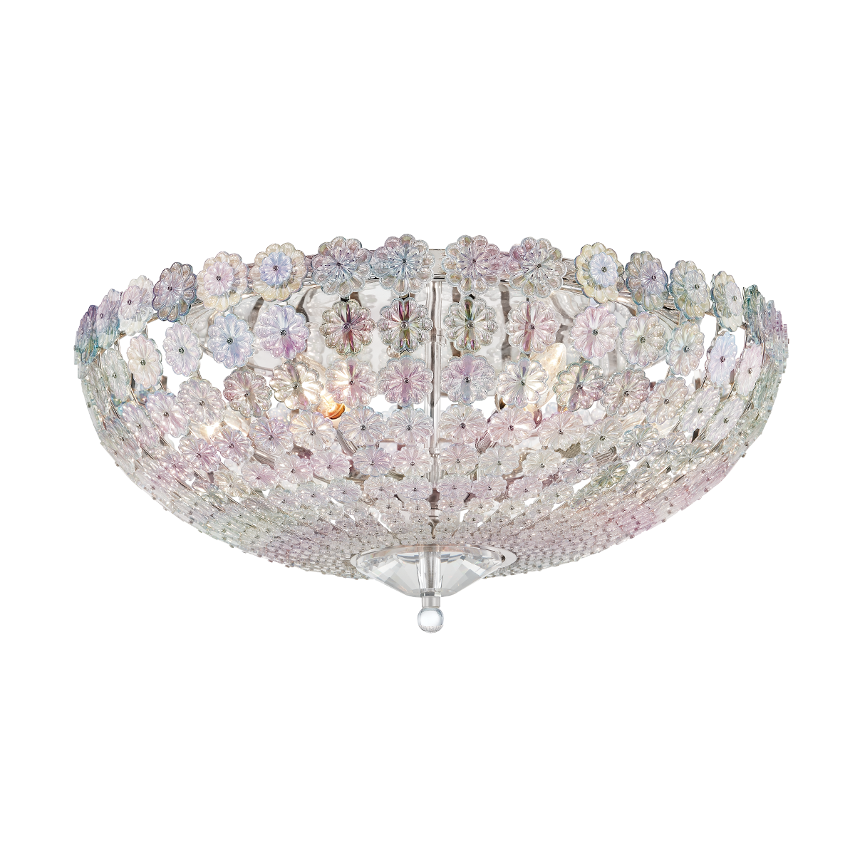 Floral Park Semi Flush - 6-Light - Polished Nickel by Hudson Valley Lighting