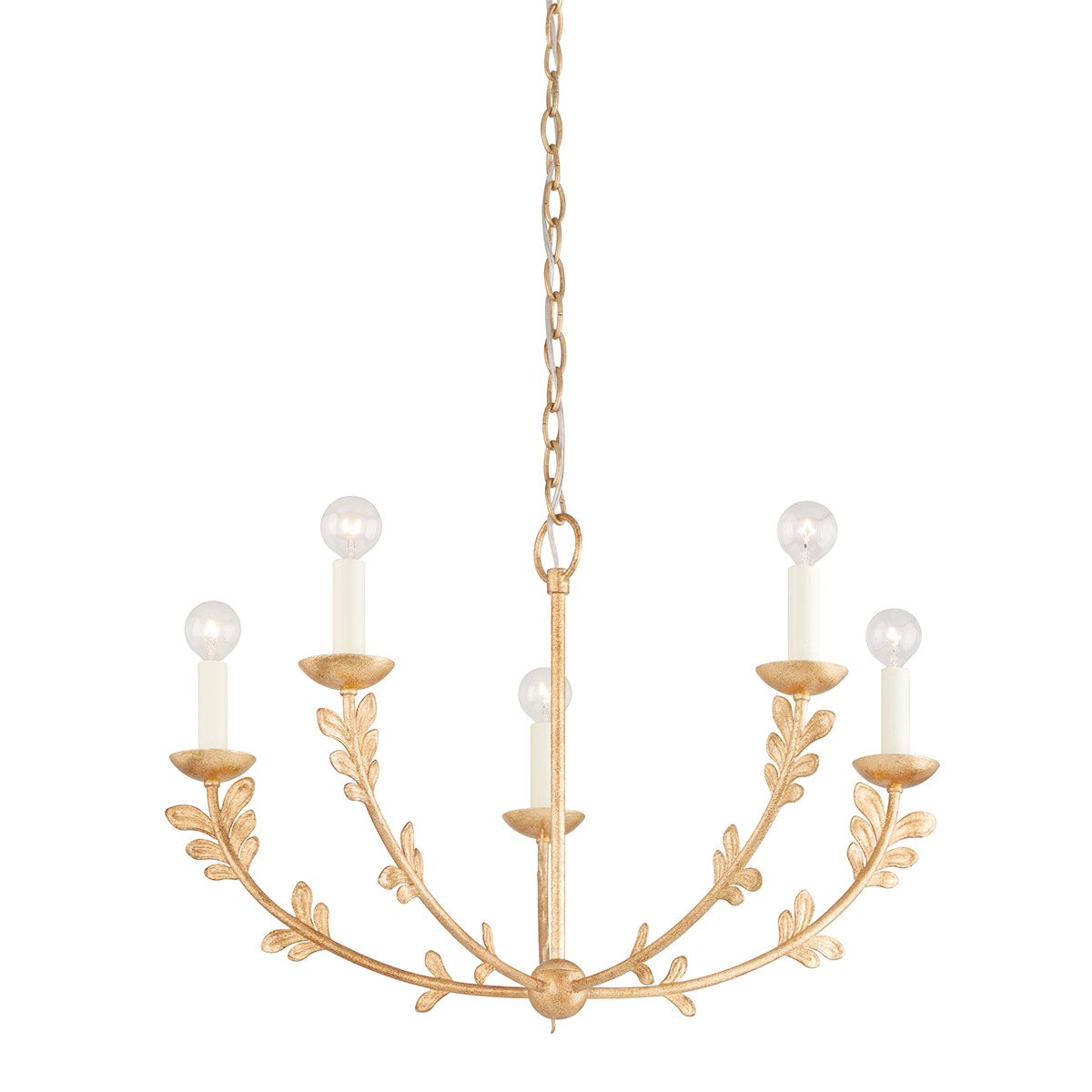 Florian Chandelier - 5-Light - Vintage Gold Leaf - Troy Lighting F4428-VGL