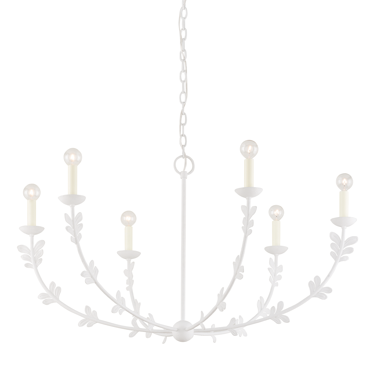 Florian Chandelier - 6-Light - Gesso White - Troy Lighting F4440-GSW