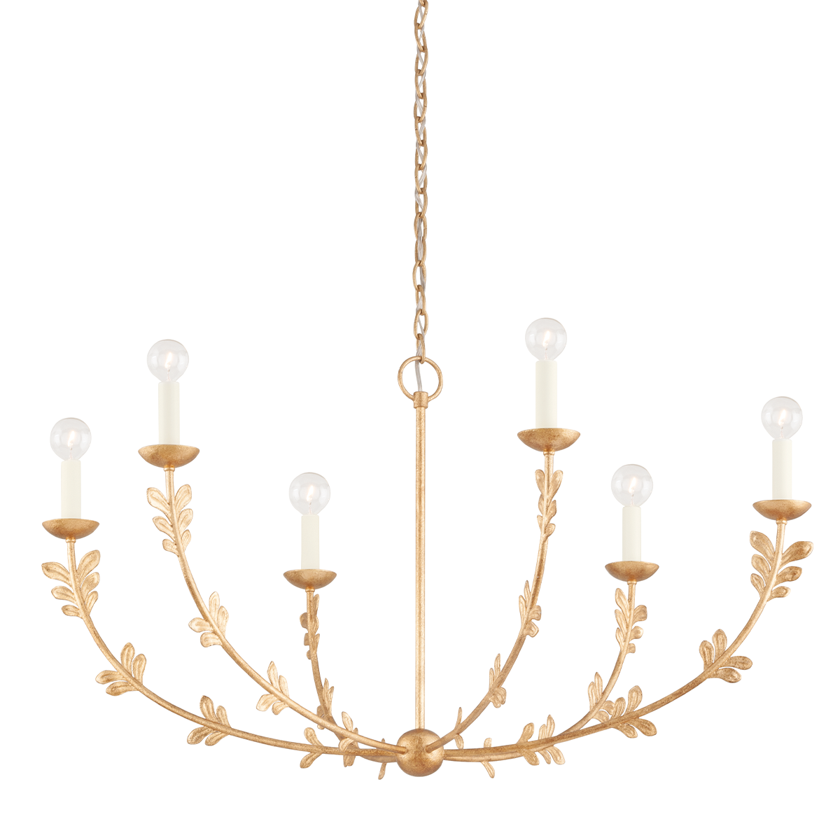 Florian Chandelier - 6-Light - Vintage Gold Leaf - Troy Lighting F4440-VGL