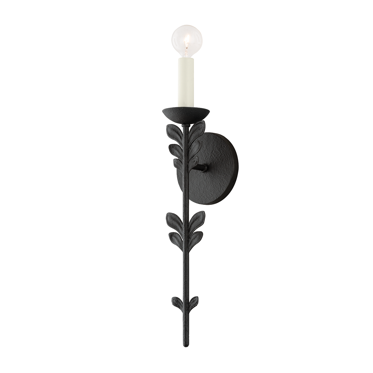 Florian Wall Sconce - 1-Light - Black Iron - Troy Lighting B4411-BI