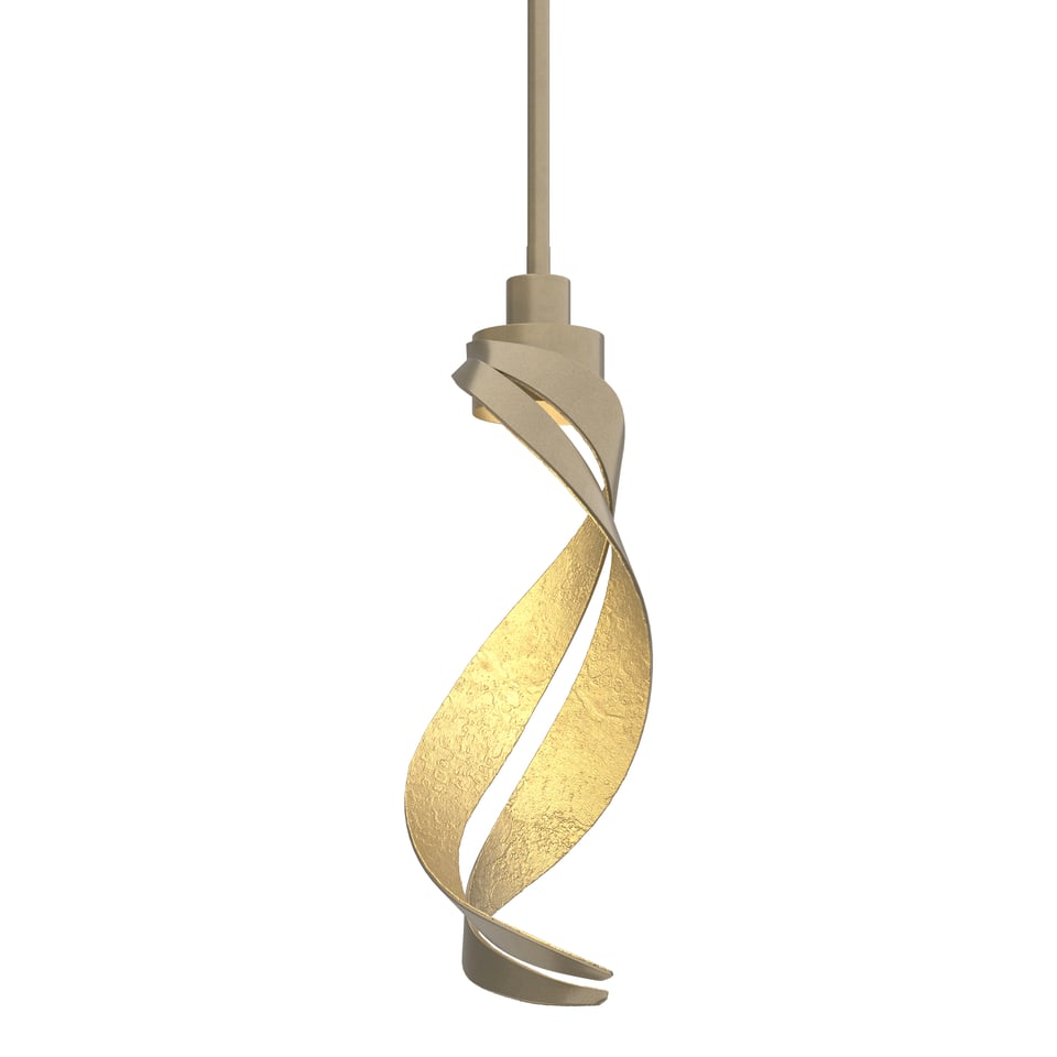 Folio Mini Pendant - Soft Gold by Hubbardton Forge