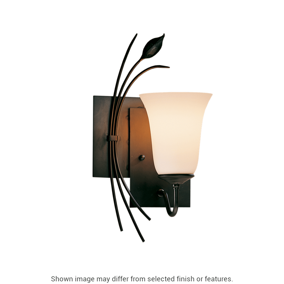 Forged Leaf Sconce - White - Left-Facing by Hubbardton Forge