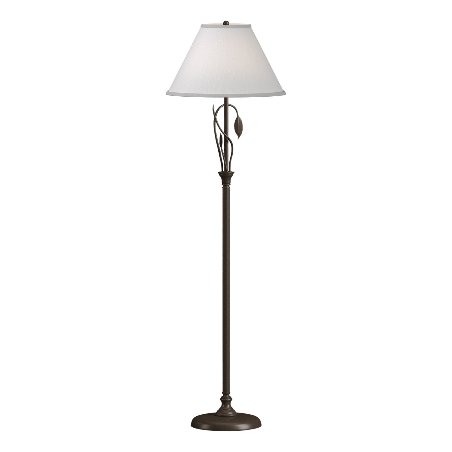 Forged Leaves and Vase Floor Lamp - Bronze by Hubbardton Forge