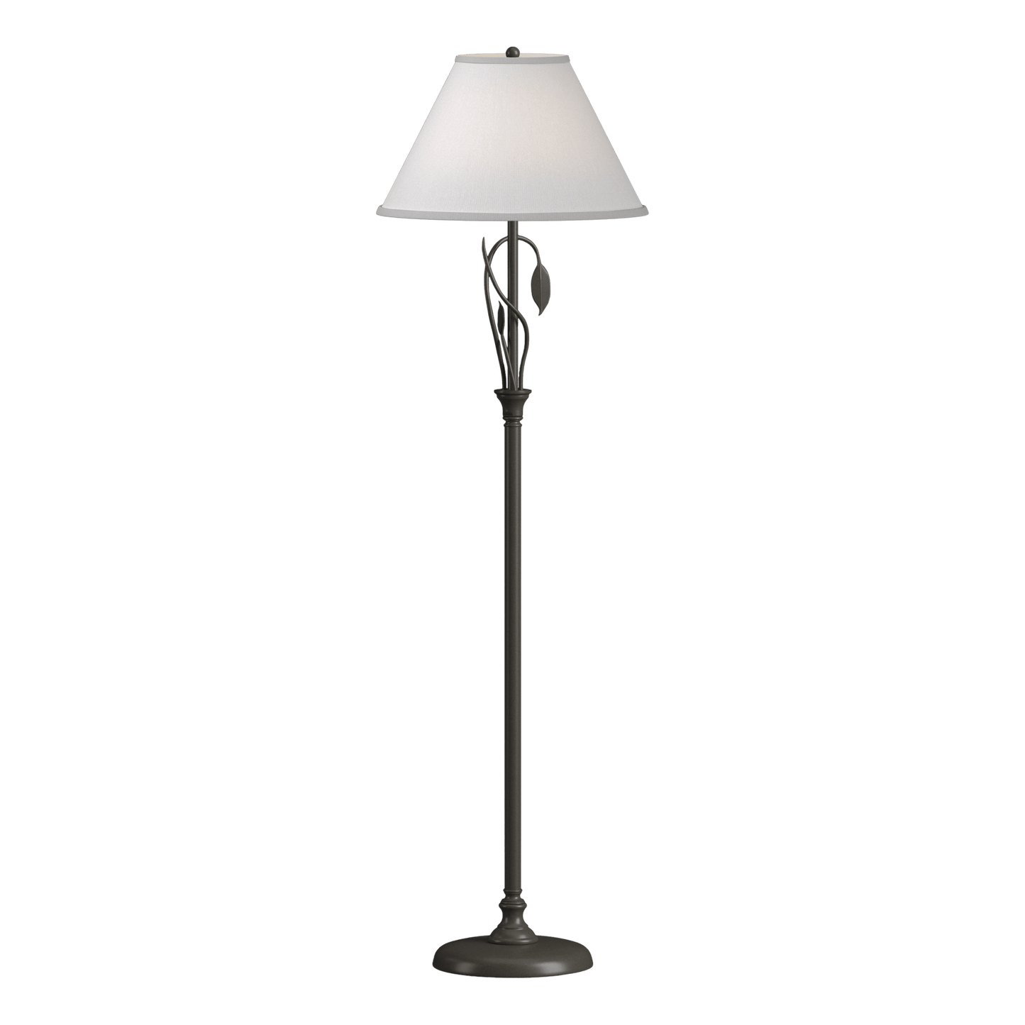 Forged Leaves and Vase Floor Lamp - Dark Smoke by Hubbardton Forge