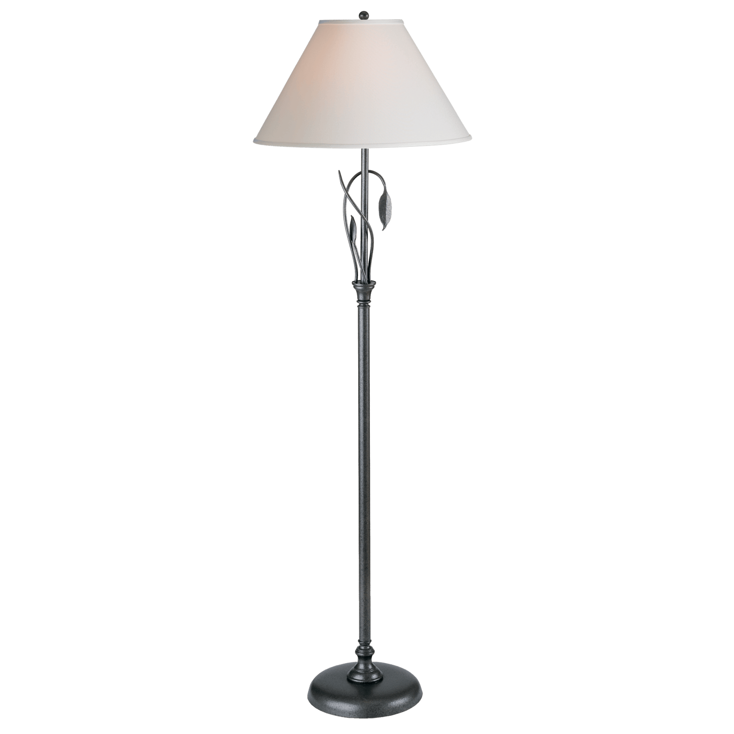 Forged Leaves and Vase Floor Lamp - Natural Iron by Hubbardton Forge
