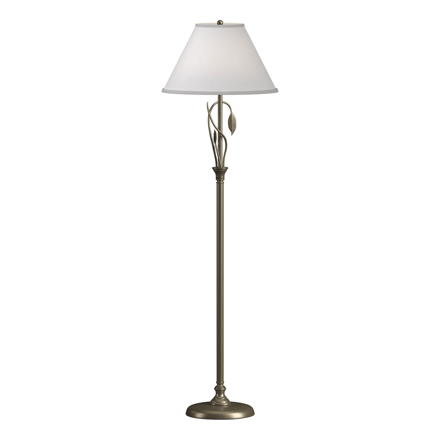 Forged Leaves and Vase Floor Lamp - Soft Gold by Hubbardton Forge