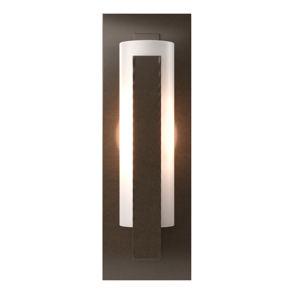 Forged Vertical Bar Sconce Steel Backplate - Bronze by Hubbardton Forge