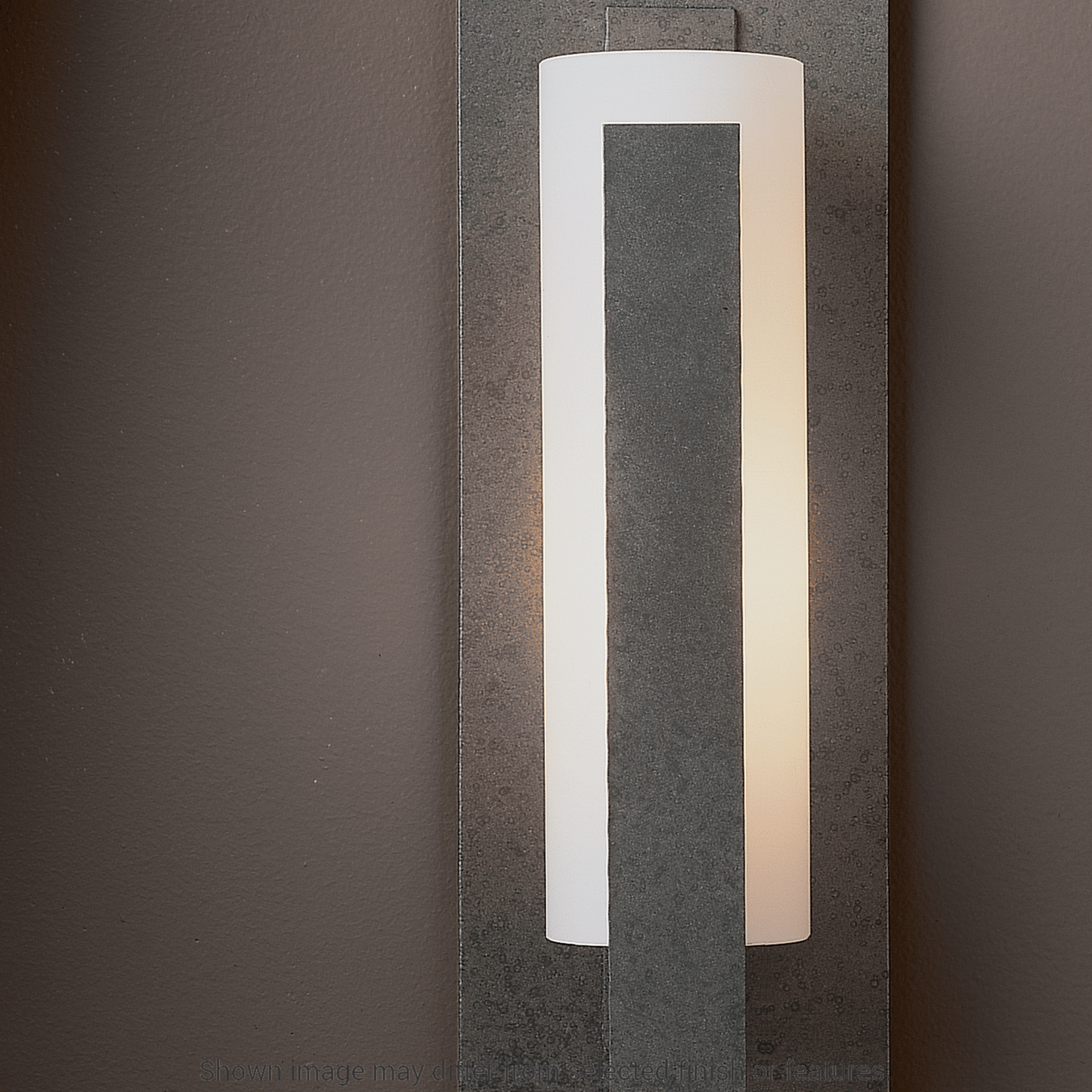 Forged Vertical Bar Sconce Steel Backplate - White by Hubbardton Forge