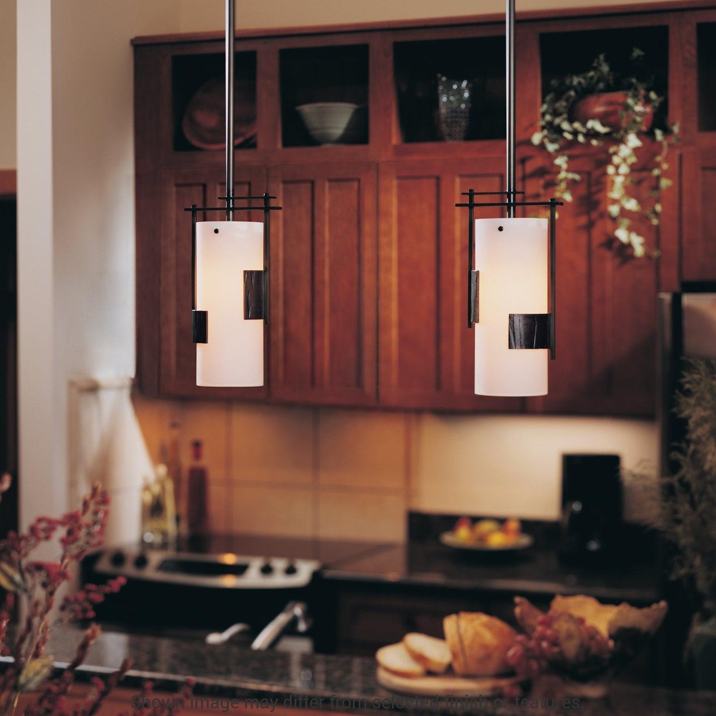 Fullered Impressions Mini Pendant - White by Hubbardton Forge