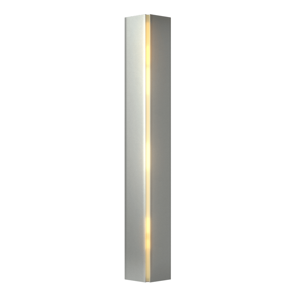 Wall Sconces | Hubbardton Forge Gallery LED Sconce - Vintage Platinum - 24.3"H x 4.3"W x 3.4"D at Afterimage Lighting