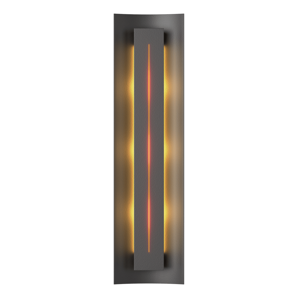 Gallery Sconce - Black - Amber Glass by Hubbardton Forge