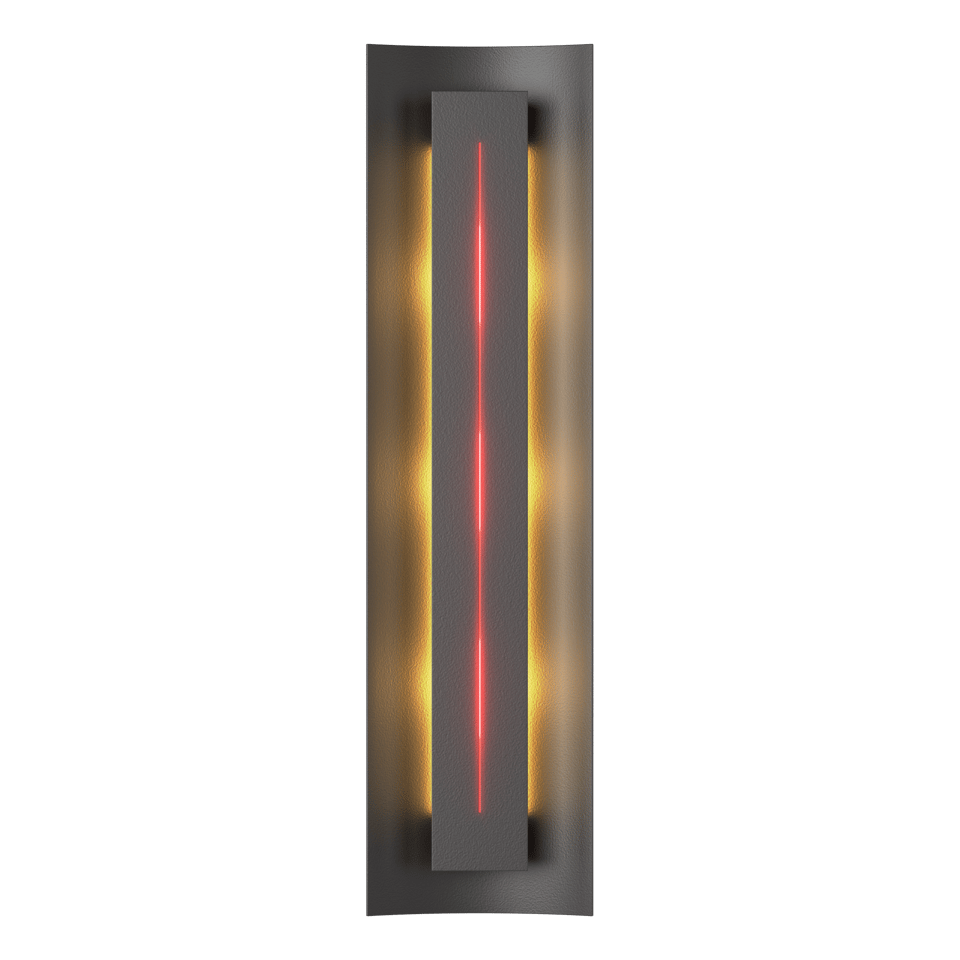 Gallery Sconce - Black - Red Glass by Hubbardton Forge