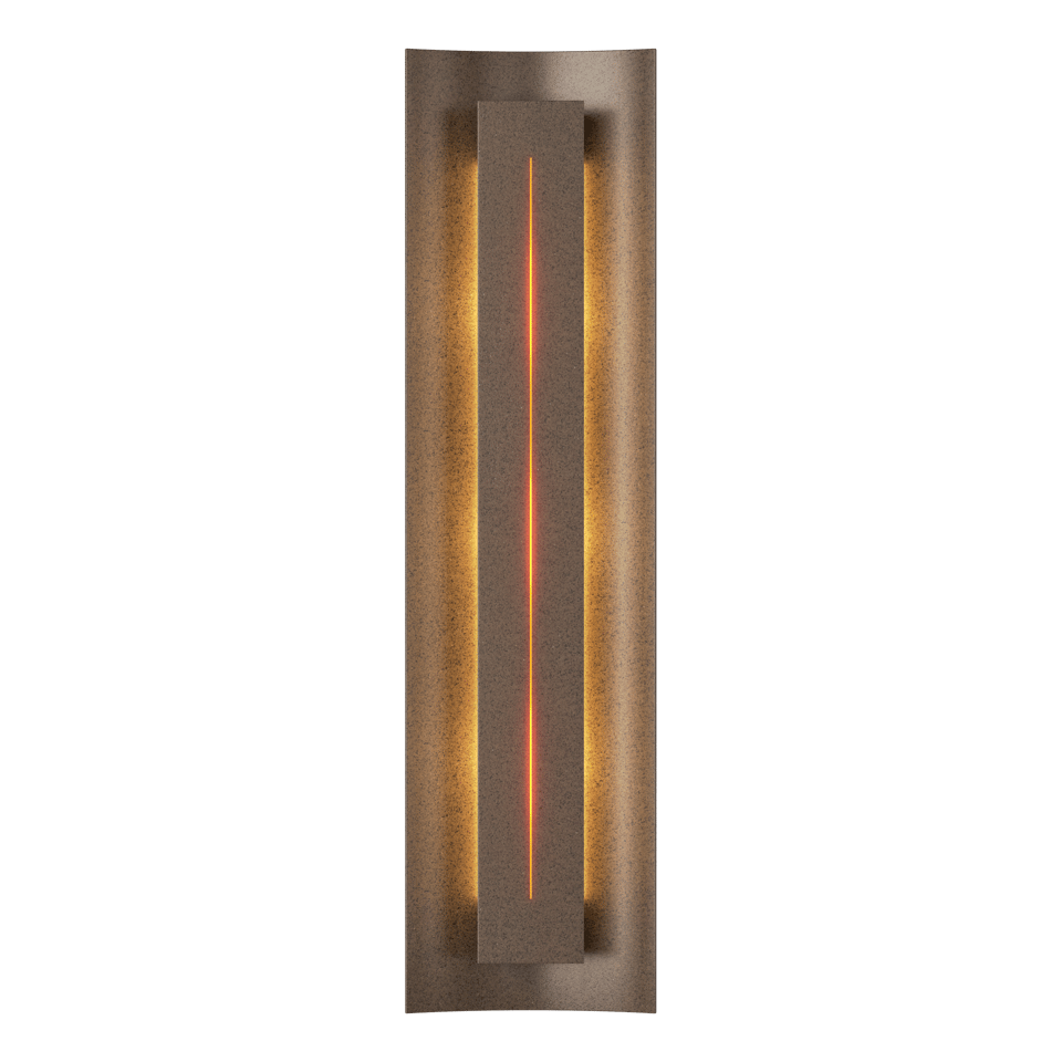 Gallery Sconce - Bronze - Amber Glass by Hubbardton Forge