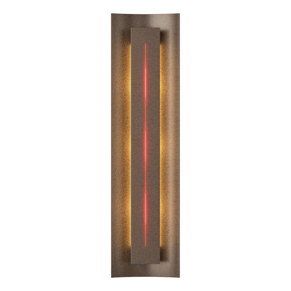Gallery Sconce - Bronze - Red Glass by Hubbardton Forge