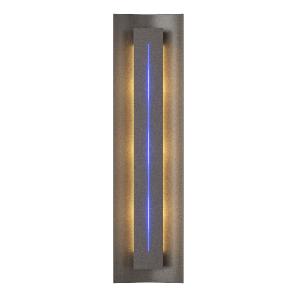 Gallery Sconce - Dark Smoke - Blue Glass by Hubbardton Forge