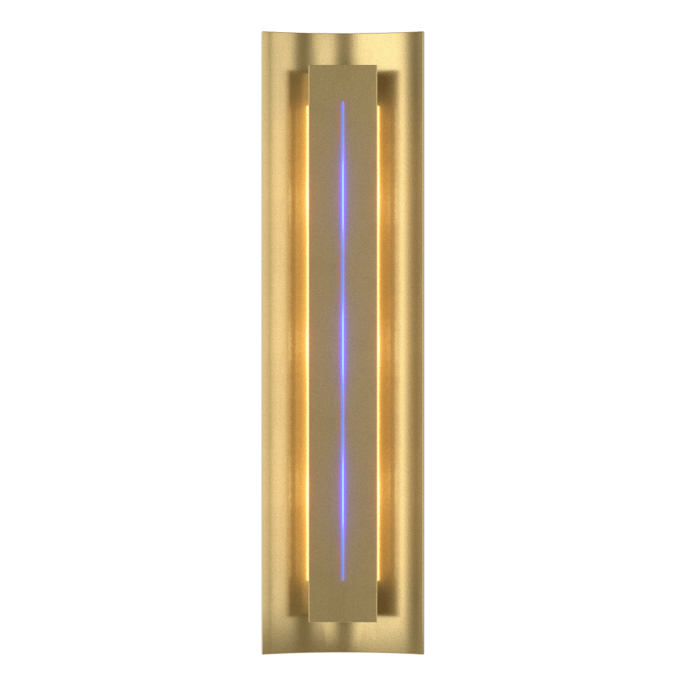 Gallery Sconce - Modern Brass - Blue Glass by Hubbardton Forge