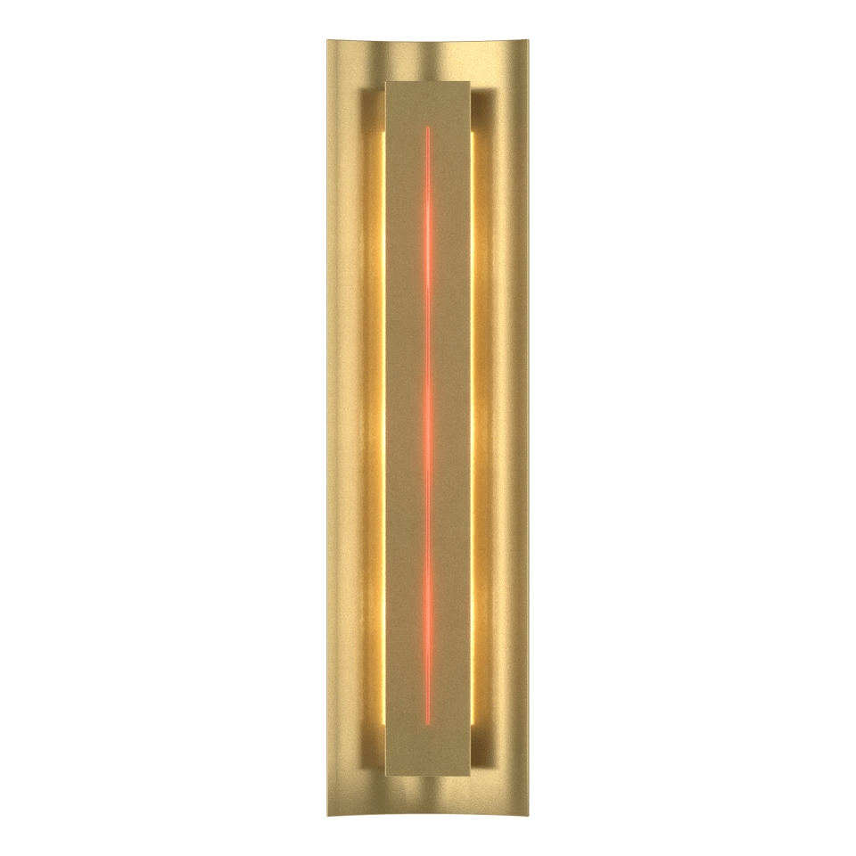 Gallery Sconce - Modern Brass - Red Glass by Hubbardton Forge