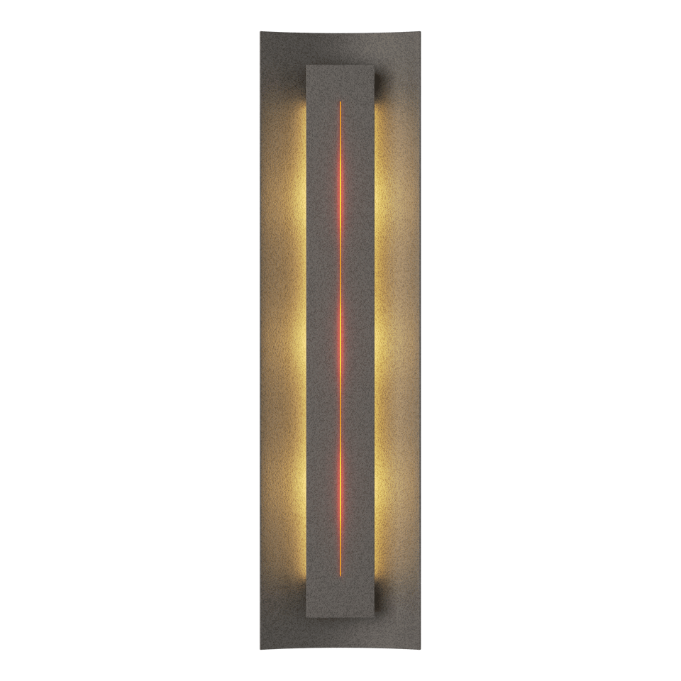 Gallery Sconce - Natural Iron - Amber Glass by Hubbardton Forge