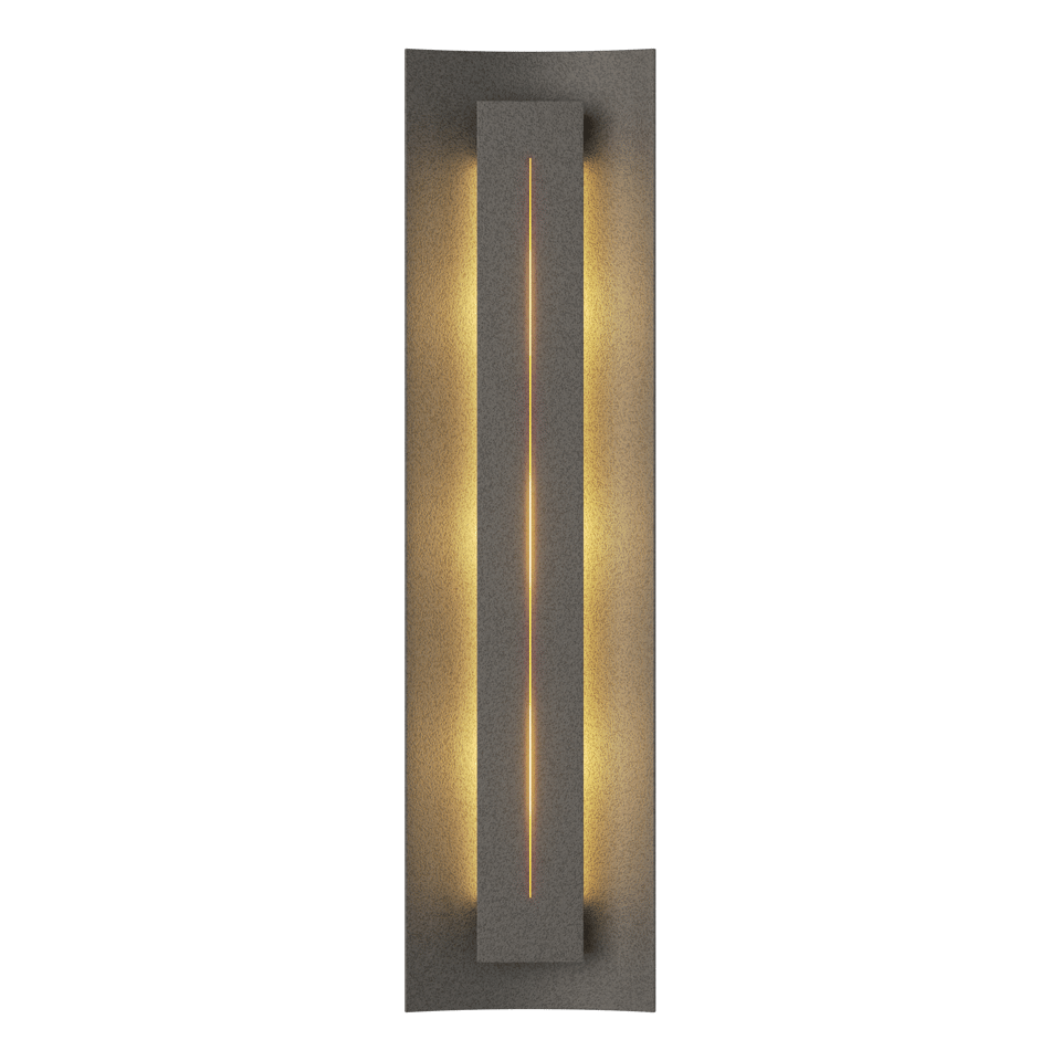 Gallery Sconce - Natural Iron - Ivory Art Glass by Hubbardton Forge