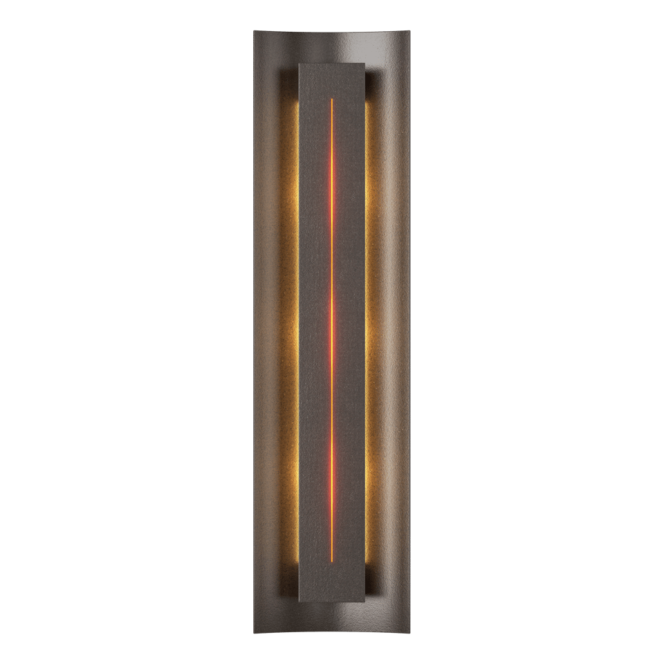 Gallery Sconce - Oil Rubbed Bronze - Amber Glass by Hubbardton Forge