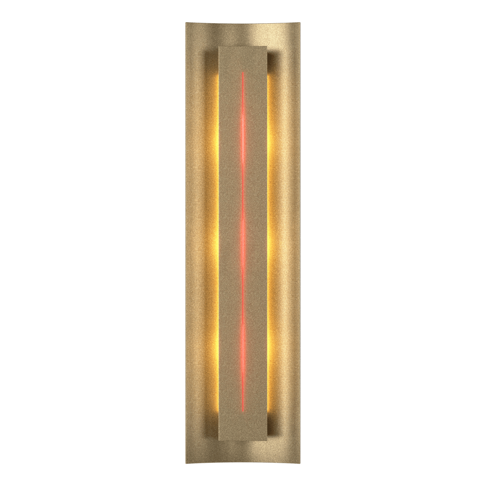 Gallery Sconce - Soft Gold - Red Glass by Hubbardton Forge
