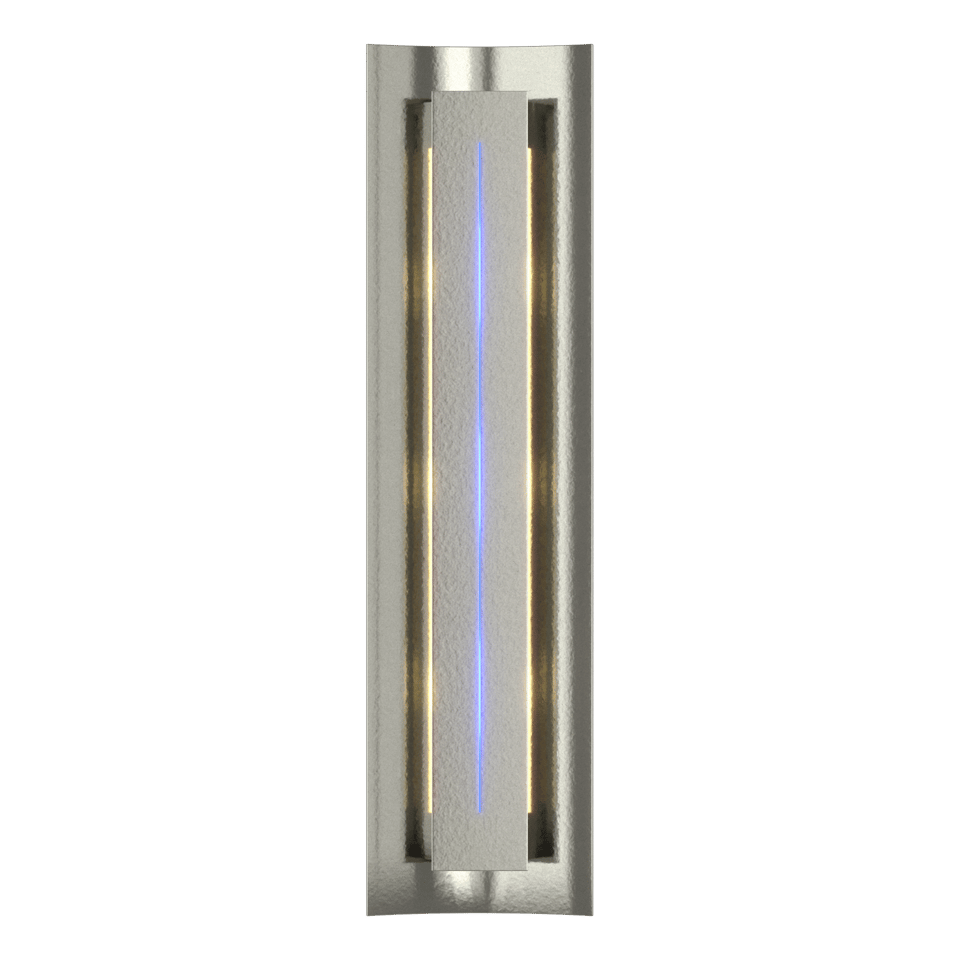 Gallery Sconce - Sterling - Blue Glass by Hubbardton Forge