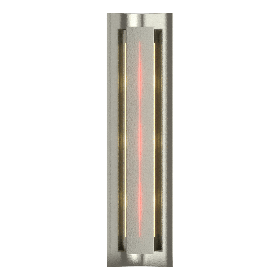 Gallery Sconce - Sterling - Red Glass by Hubbardton Forge