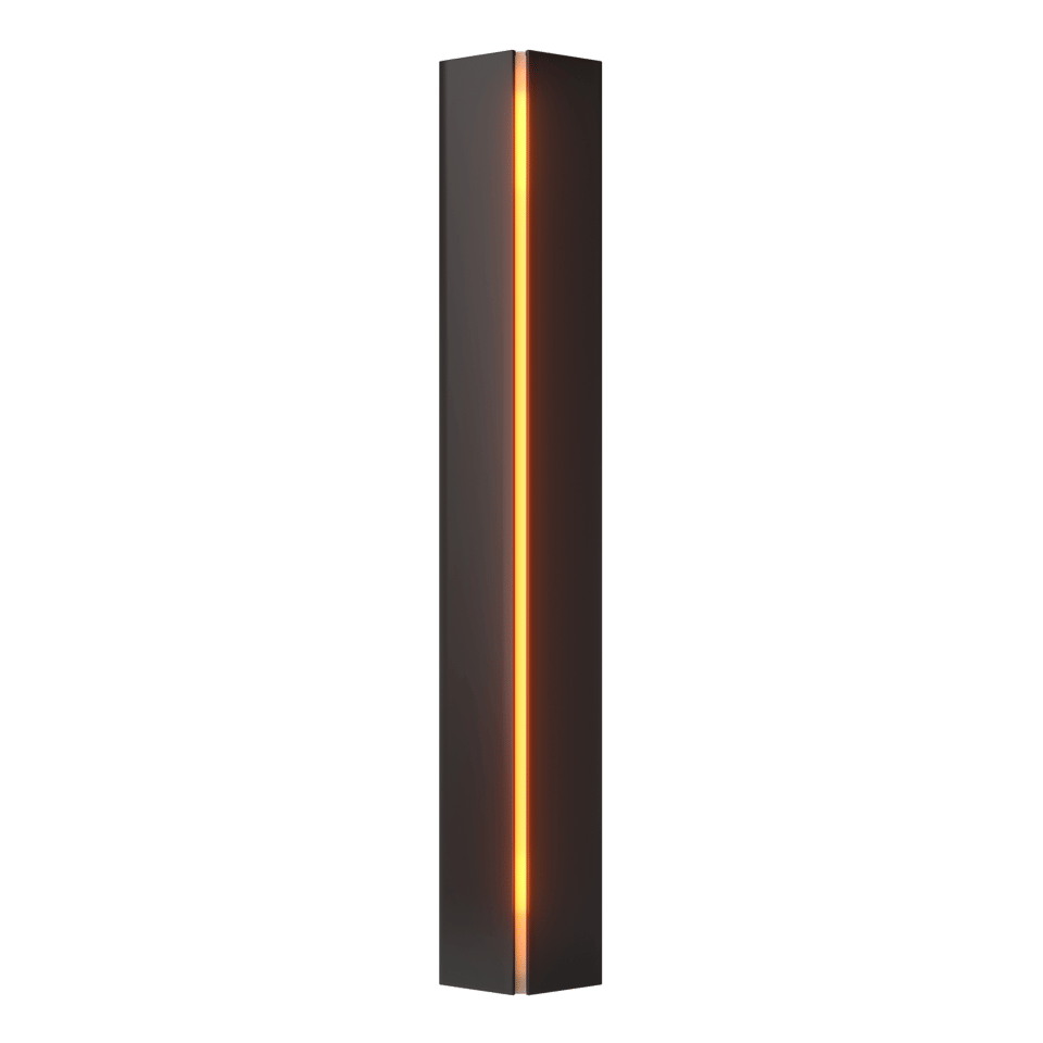 Gallery Small Sconce - Black - Amber Glass by Hubbardton Forge