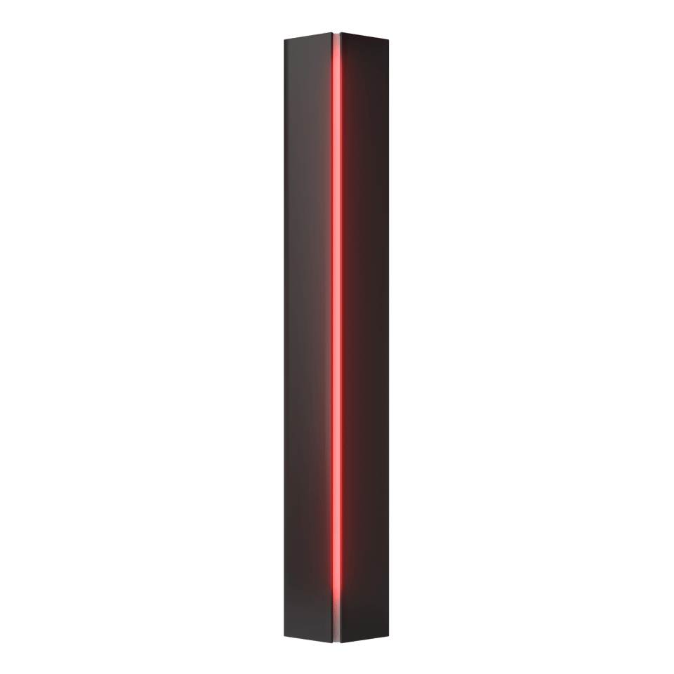 Gallery Small Sconce - Black - Red Glass by Hubbardton Forge