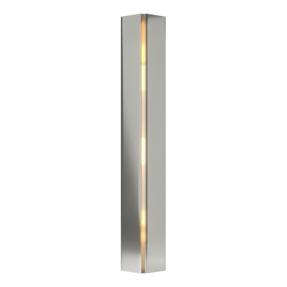 Gallery Small Sconce - Sterling - Ivory Art Glass by Hubbardton Forge