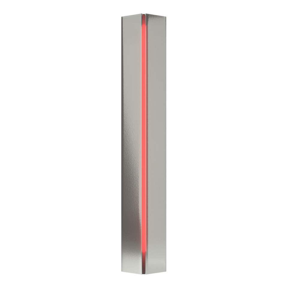 Gallery Small Sconce - Sterling - Red Glass by Hubbardton Forge