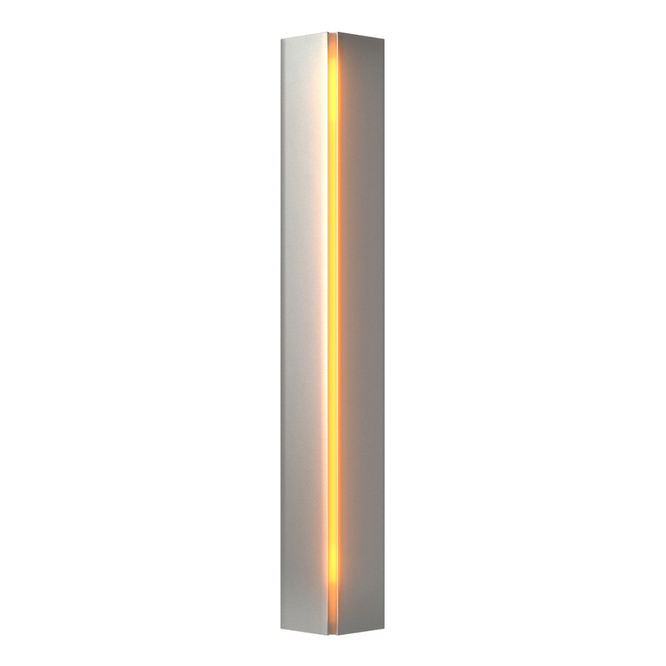 Gallery Small Sconce - Vintage Platinum - Amber Glass by Hubbardton Forge