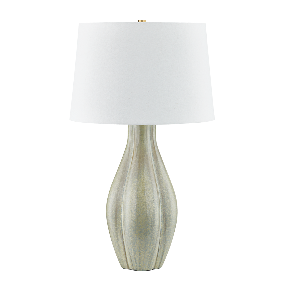 Galloway Table Lamp - Aged Brass/Ceramic Coastal Green by Hudson Valley Lighting