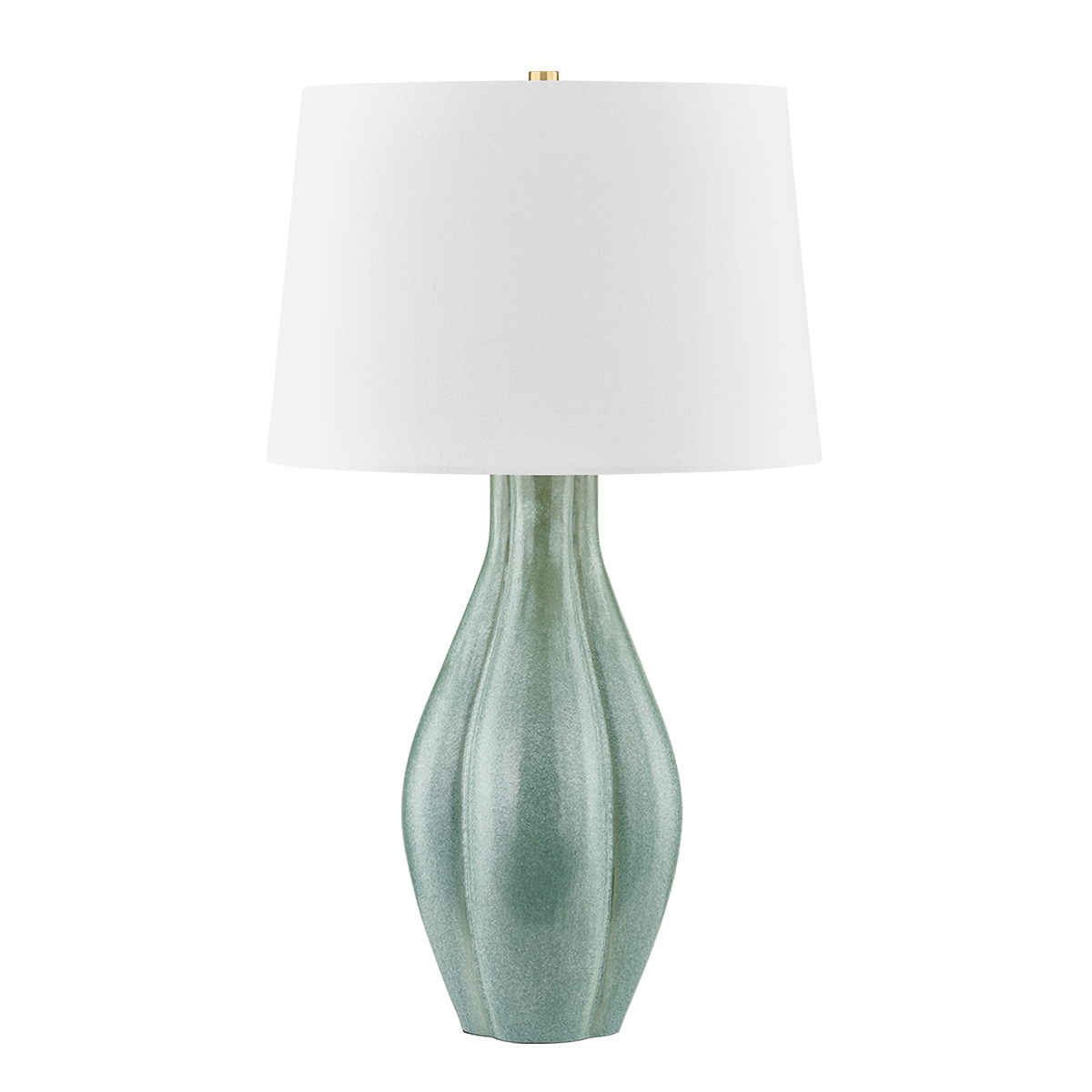 Galloway Table Lamp - Aged Brass/Ceramic Moss Ivory by Hudson Valley Lighting
