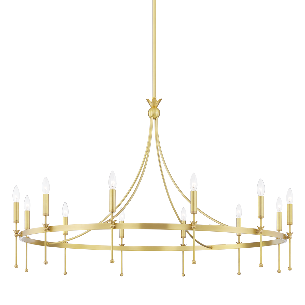 Gates Chandelier - 12-Light - Aged Brass by Hudson Valley Lighting