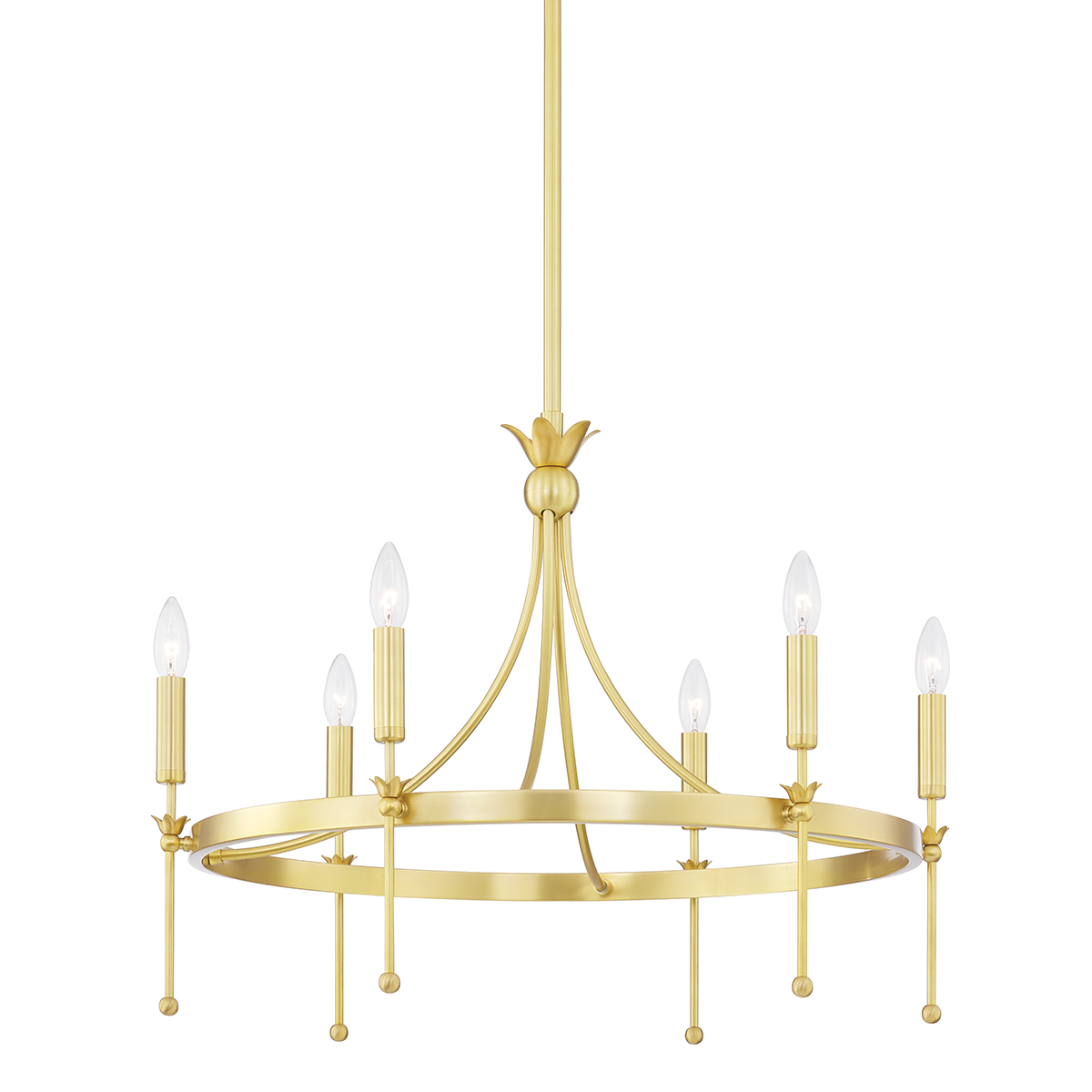 Gates Chandelier - 6-Light - Aged Brass by Hudson Valley Lighting