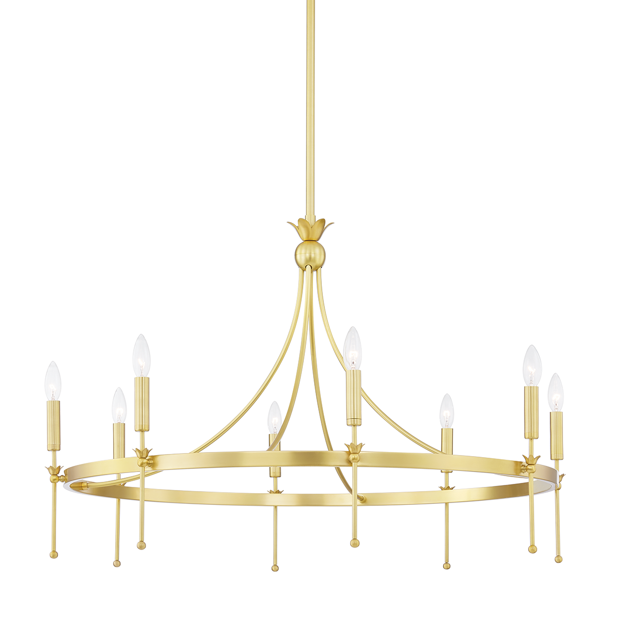 Gates Chandelier - 8-Light - Aged Brass by Hudson Valley Lighting