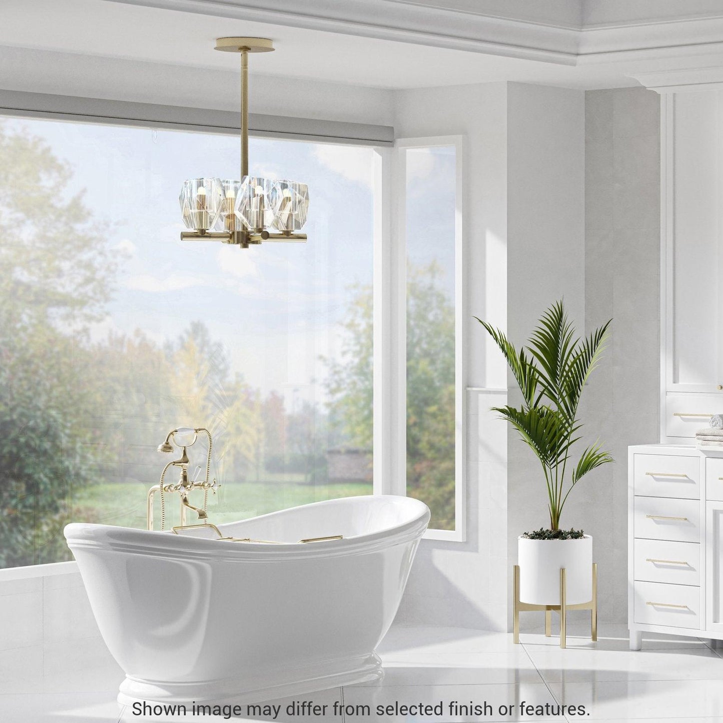 Gatsby 4-Light Semi-Flush Pendant - White by Hubbardton Forge