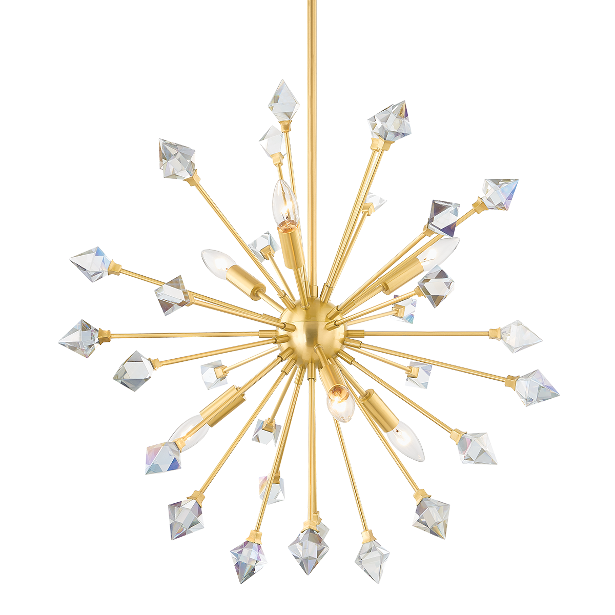 Genesis Chandelier - 6-Light - Aged Brass - Mitzi H727806-AGB
