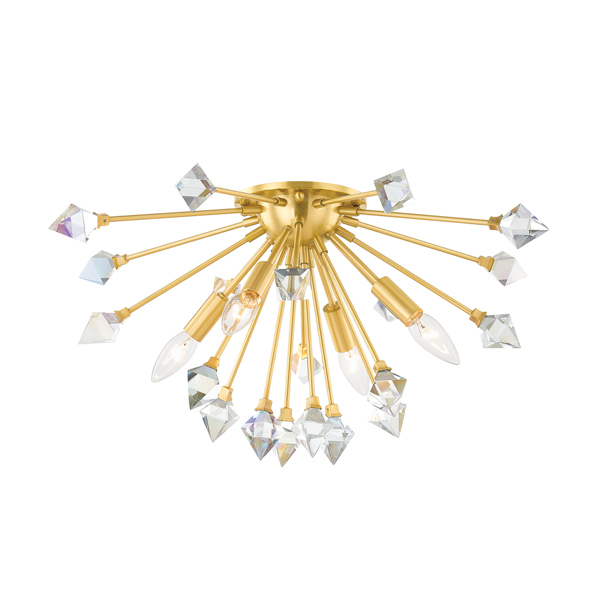 Genesis Flush Mount - 4-Light - Aged Brass - Mitzi H727504-AGB
