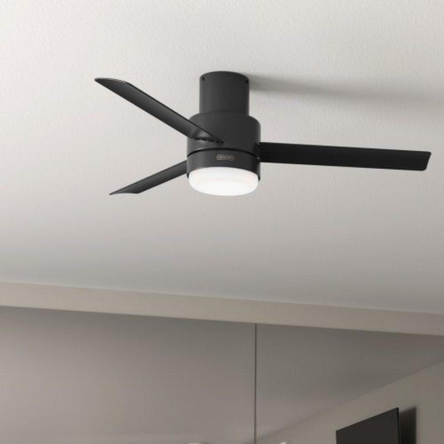 Gilmour Outdoor 52" LED Fan - Matte Black by Hunter