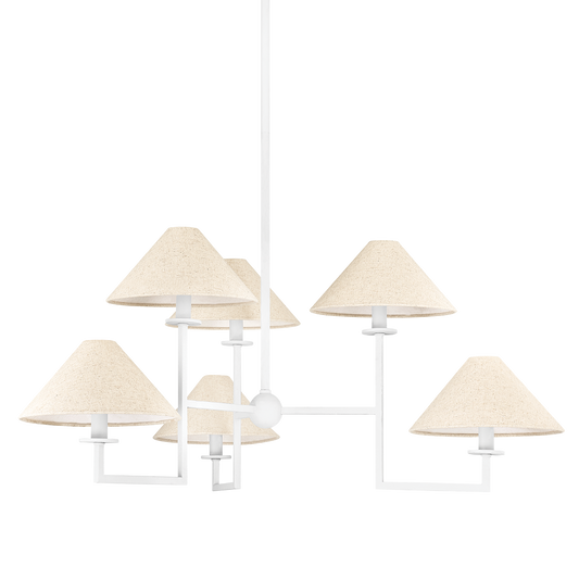 Gladwyne Chandelier - 6-Light - Textured White - Mitzi H760806-TWH
