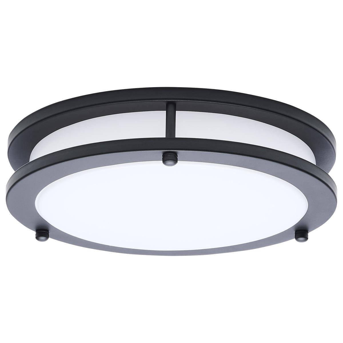 Glamour - LED 10 Inch Flush Mount - Black Finish - 27K/3K/35K/4K/5K CCT Selectable - Satco 62-1975