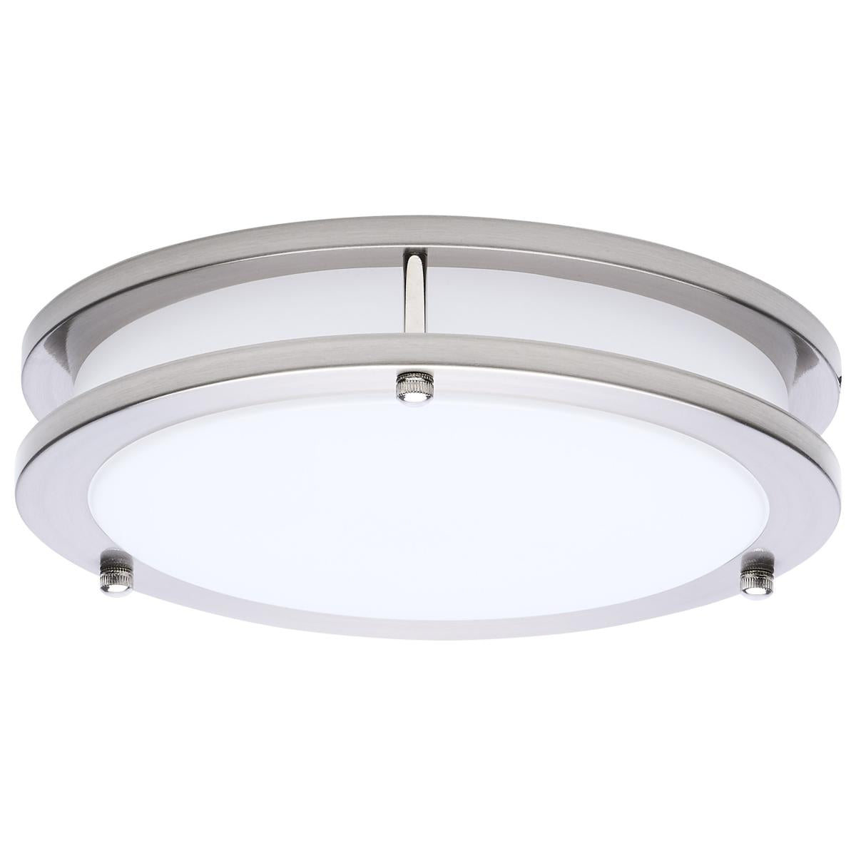 Glamour - LED 10 Inch Flush Mount - Brushed Nickel Finish - 27K/3K/35K/4K/5K CCT Selectable - Satco 62-1875