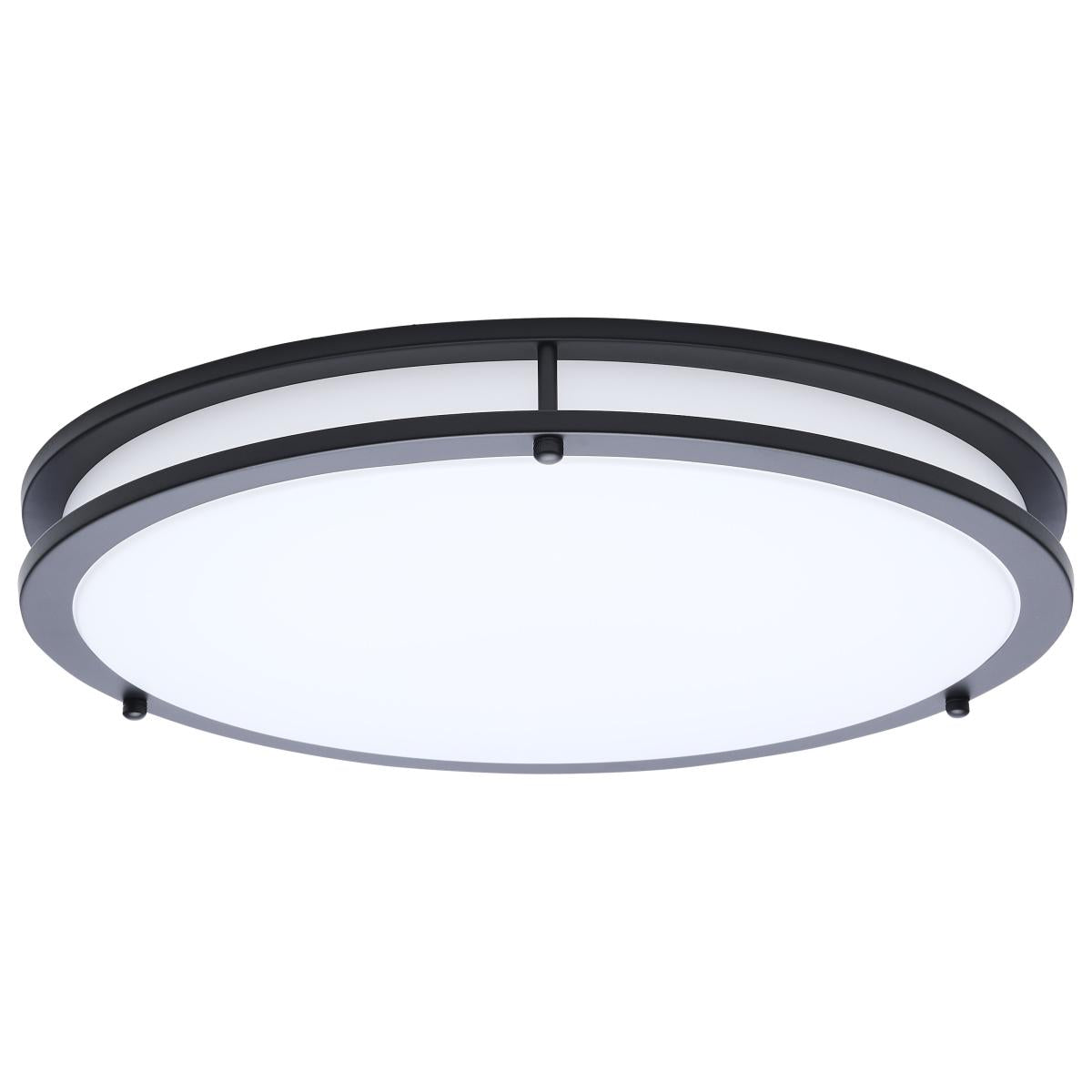 Glamour - LED 17 Inch Flush Mount - Black Finish - 27K/3K/35K/4K/5K CCT Selectable - Satco 62-1977