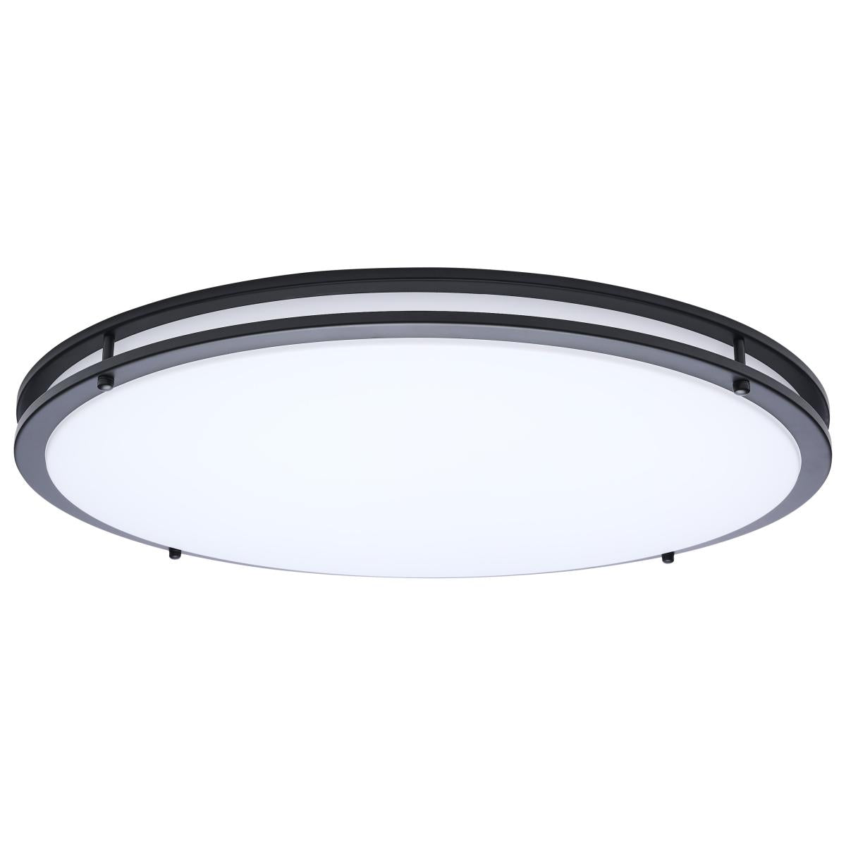 Glamour - LED 24 Inch Flush Mount - Black Finish - 27K/3K/35K/4K/5K CCT Selectable - Satco 62-1978