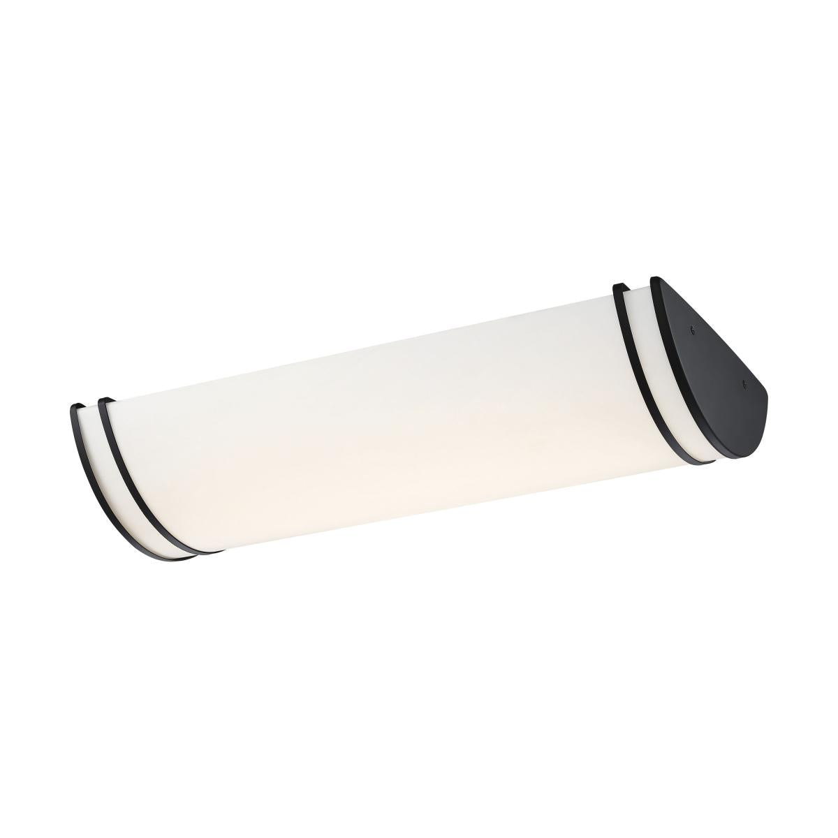 Glamour LED 25 inch - Linear Flush Mount Fixture - Black Finish - CCT Selectable 3K/4K/5K - Satco 62-1739