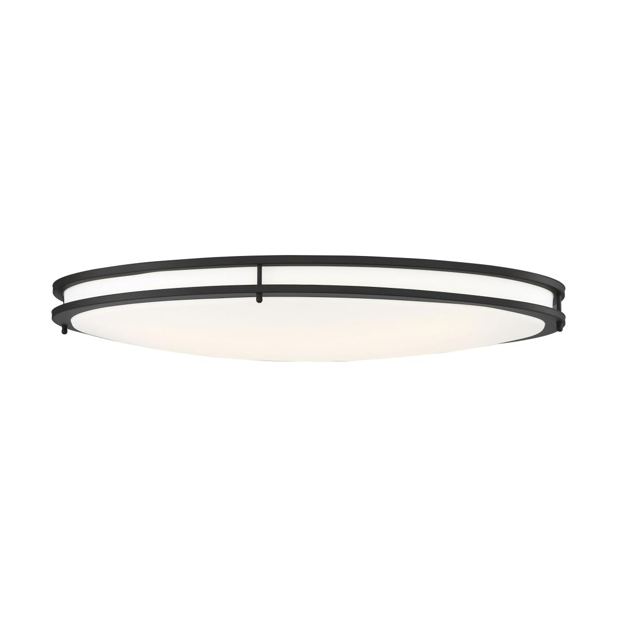 Glamour LED 32 inch - Flush Mount Fixture - Oval Shape - Black Finish - CCT Selectable 3K/4K/5K - Satco 62-1741